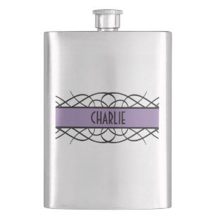 Purple Deco Flourish Flask