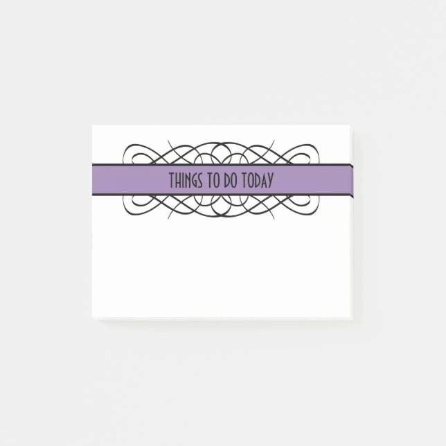 Purple Deco Flourish Notes (Front)