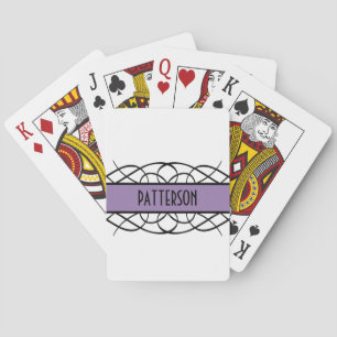Purple Deco Flourish Playing Cards