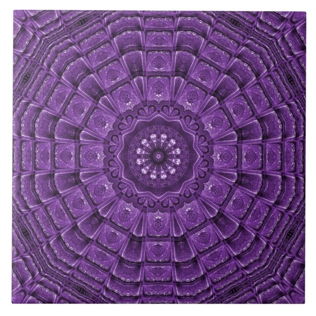 Purple Decorative Ceramic Tile (Front)