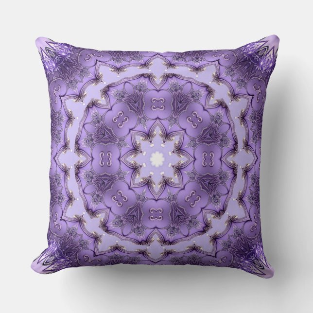 Purple Decorative Holiday Throw Pillow (Front)