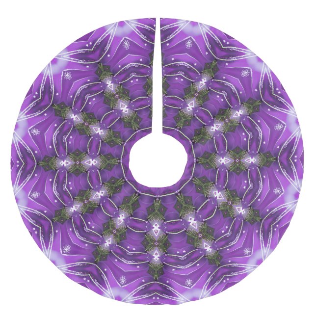 Purple Decorative Tree Skirt (Front)