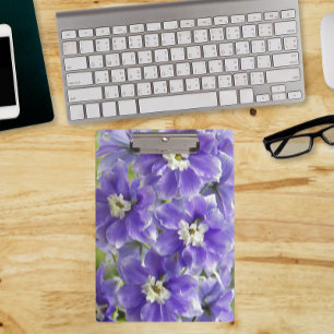Purple Delphinium Blooms Floral Clipboard