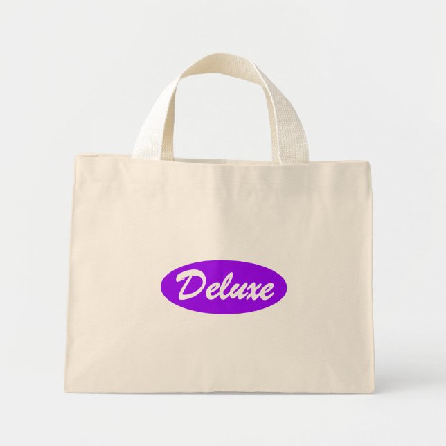 Purple Deluxe Mini Tote Bag (Front)