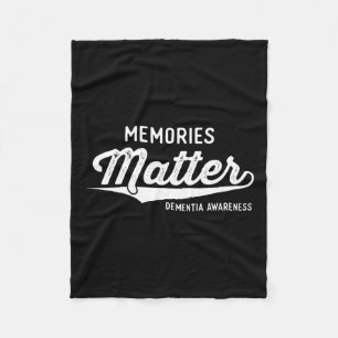 Purple Dementia Awareness Gifts Memories Problem Fleece Blanket