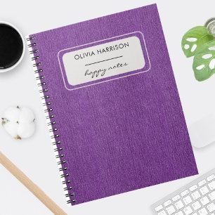 Purple Denim Texture Fabric Print Notebook