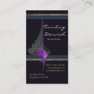 Purple Dervish Abstract Art Business Card