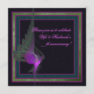 Purple Dervish Abstract Art Invitation