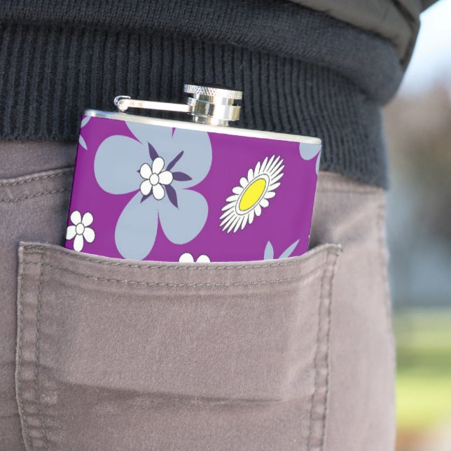 Purple Design Hip Flask (In Situ)