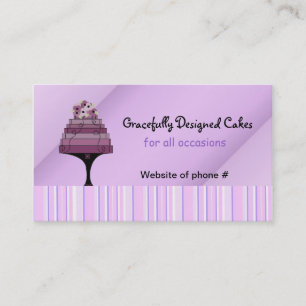 Purple Designer Cake Business Card
