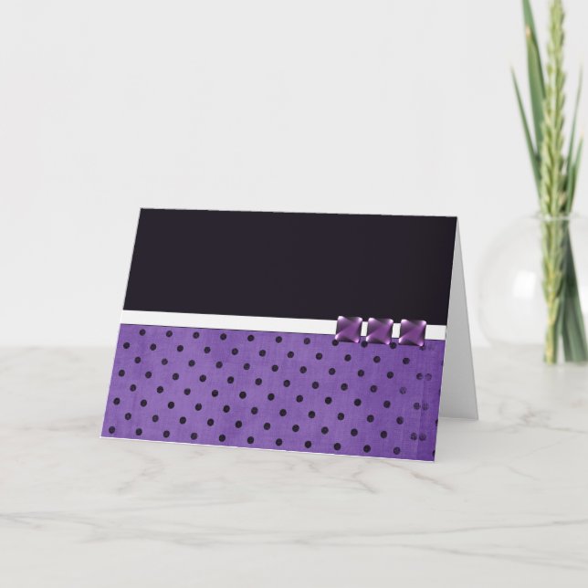 Purple Designer Thank You Card (Front)