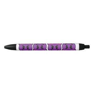 Purple Devil Emoji  Black Ink Pen