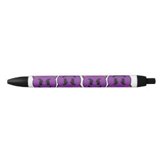 Purple Devil Emoji Black Ink Pen