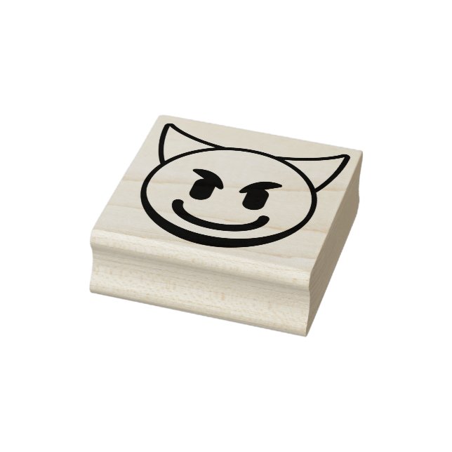 Purple Devil Emoji Rubber Stamp  (Stamp)
