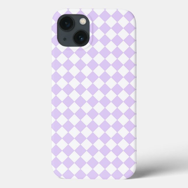 Purple Diamond Chequered pattern Case-Mate iPhone Case (Back)