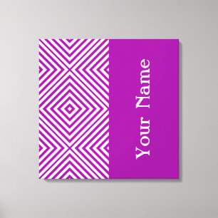 Purple Diamond Chevron w/ name @ Emporiomoffa Canvas Print