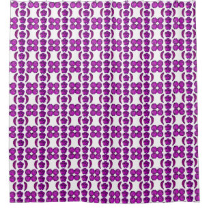 Purple Diamond Design Shower Curtain