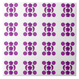 Purple Diamond Design Tile