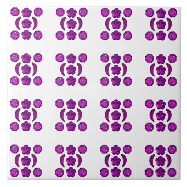 Purple Diamond Design Tile (Front)