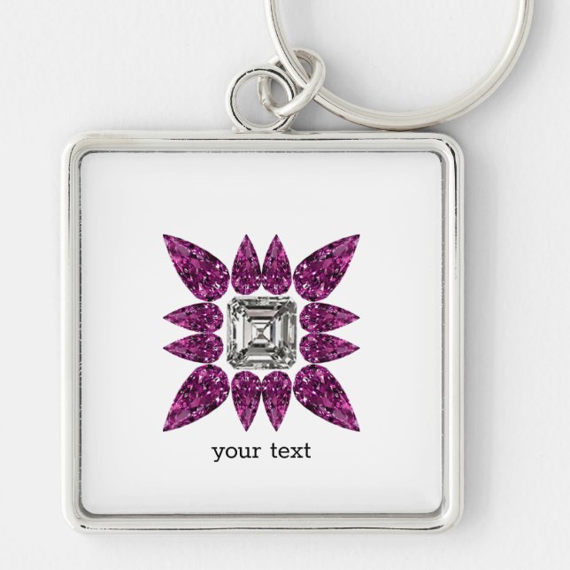 Purple Diamond Key Ring (Front)
