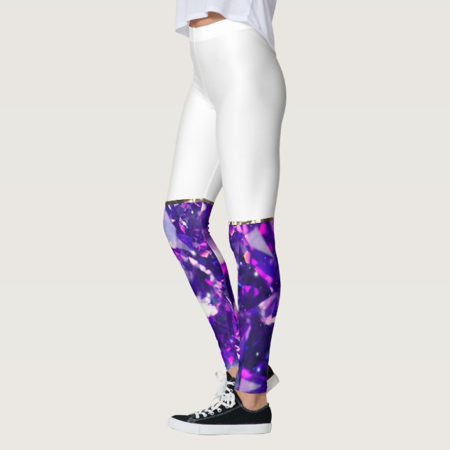 Purple Diamond Leggings (Left)
