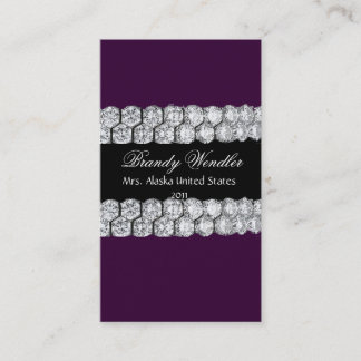 Purple Diamond Pageant Business Card