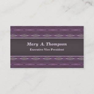 Purple diamond pattern business card