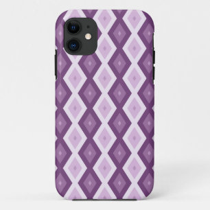 Purple diamond pattern iPhone 11 case