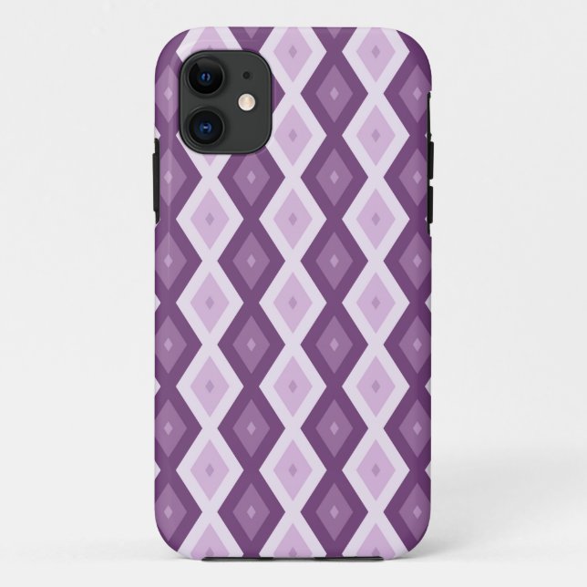 Purple diamond pattern Case-Mate iPhone case (Back)
