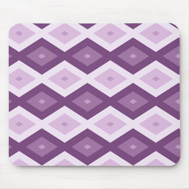 Purple diamond pattern mouse mat (Front)
