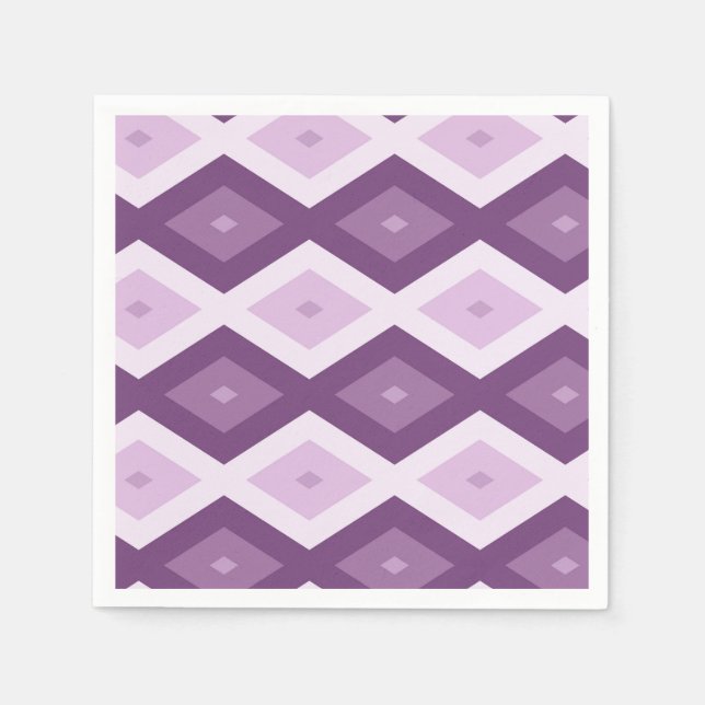 Purple diamond pattern napkin (Front)