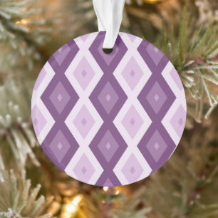 Purple diamond pattern ornament