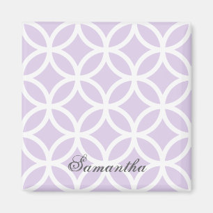 Purple Diamond Pattern Personalised Magnet