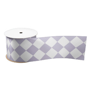Purple Diamond Pattern Satin Ribbon