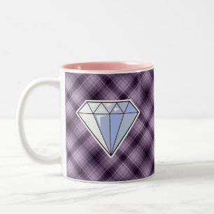 Purple Diamond Two-Tone Coffee Mug