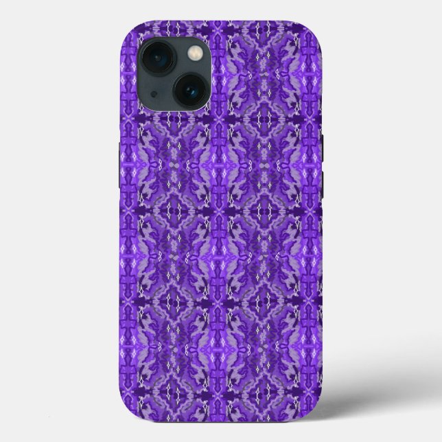 Purple Diamond-y Abstract Pattern Case-Mate iPhone Case (Back)