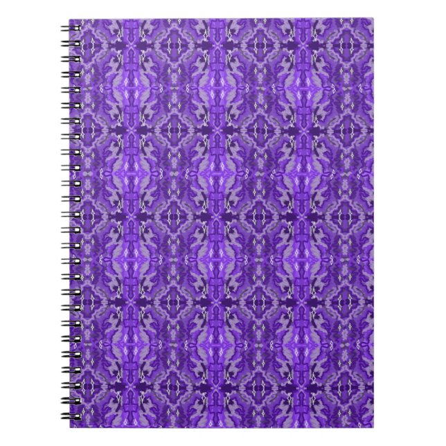 Purple Diamond-y Abstract Pattern Notebook (Front)