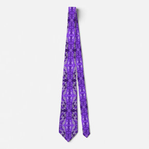 Purple Diamond-y Abstract Pattern  Tie