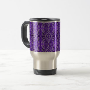 Purple Diamond-y Abstract Pattern  Travel Mug
