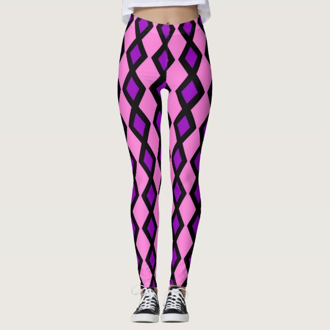 purple diamonds leggings (Front)