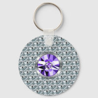 Purple Diamonds Pattern And White Gold