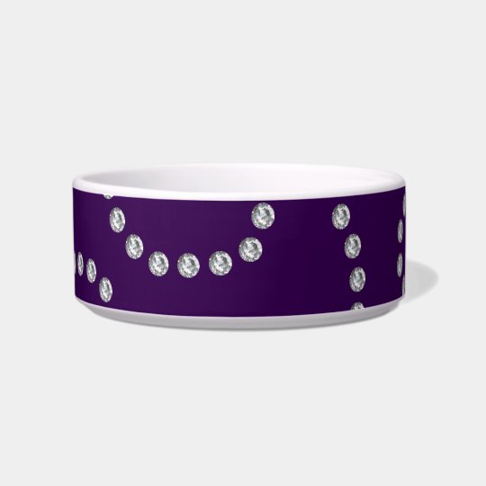 Purple diamonds swirls bowl