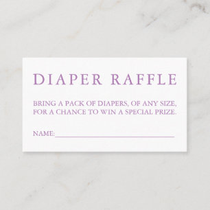 Purple Diaper Raffle Card