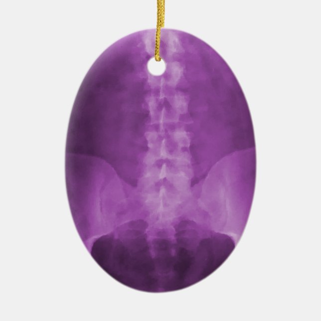 Purple Digital X-Ray Art Ornament (Front)