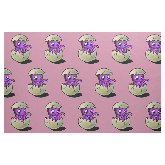 Purple Dinosaur Hatchling Fabric (Fat Quarter)