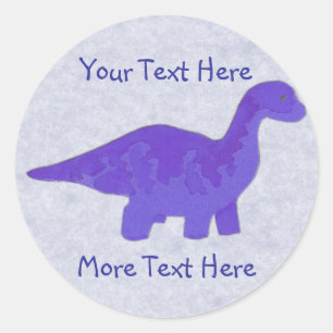 Purple Dinosaur Stickers