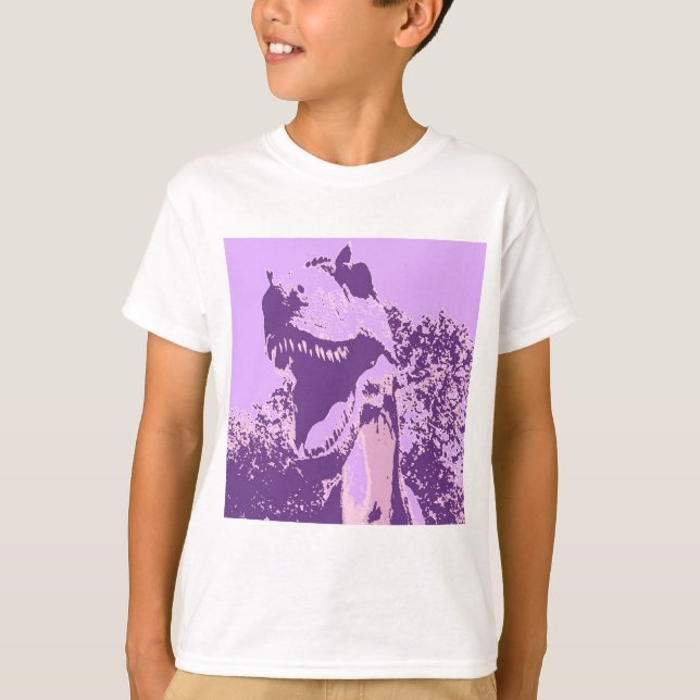 Purple Dinosaur T-Rex T-Shirt (Front)