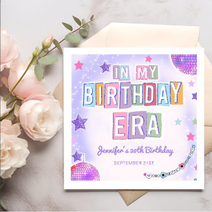 Purple Disco Ball In My Birthday Era Napkin