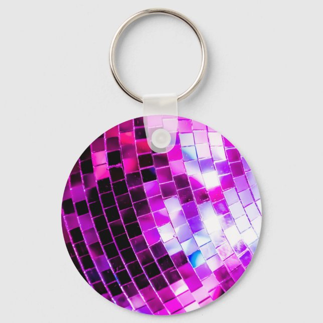 Purple Disco Ball Key Ring (Front)