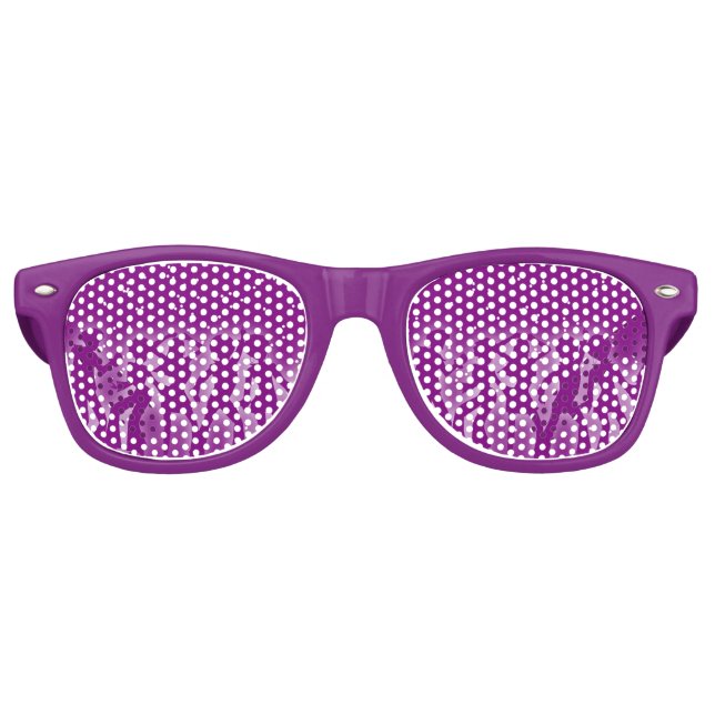 Purple Disco Dancers Retro 70s Dance Party Favours Retro Sunglasses (Front)